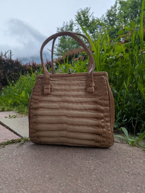 Krokodilleder Optik Handtasche Second Hand