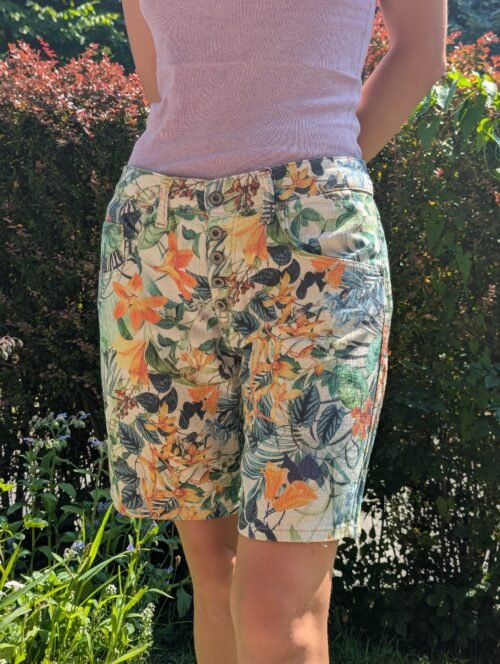 Blumen Hose Kurz Second Hand