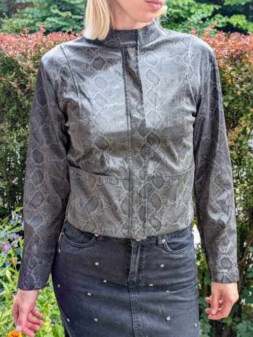 Schlangenlederoptik Jacke Second Hand