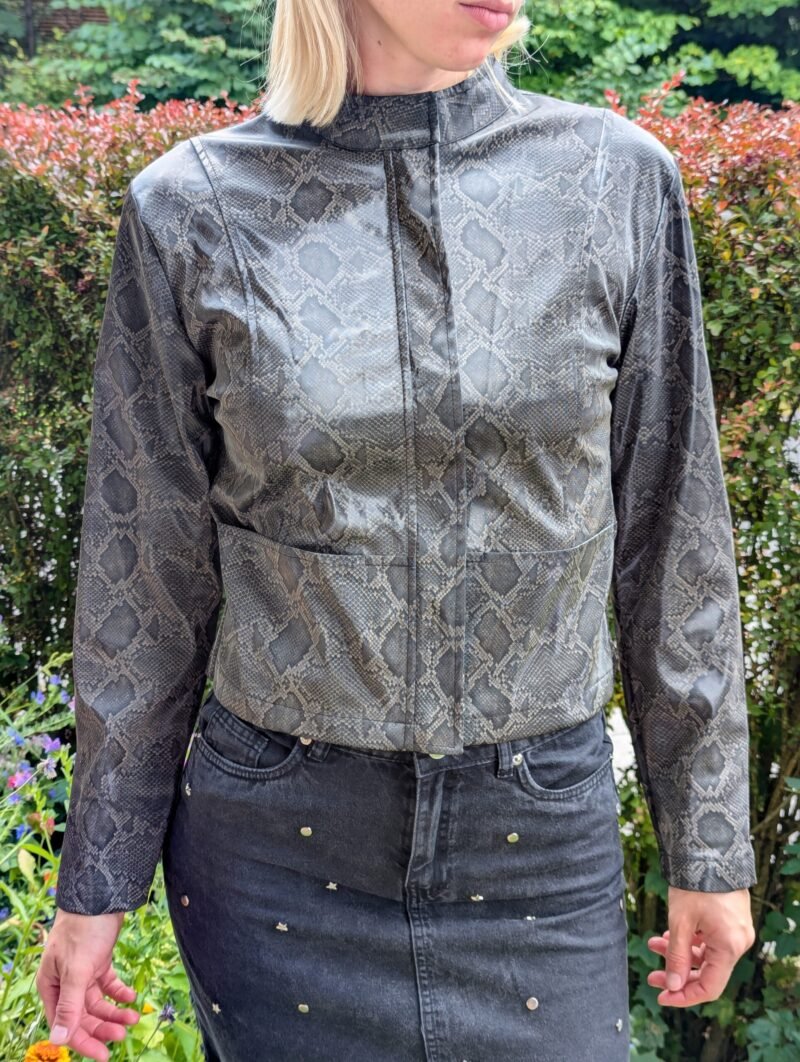Schlangenlederoptik Jacke Second Hand
