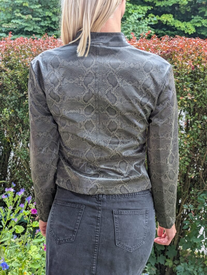Schlangenlederoptik Jacke Second Hand